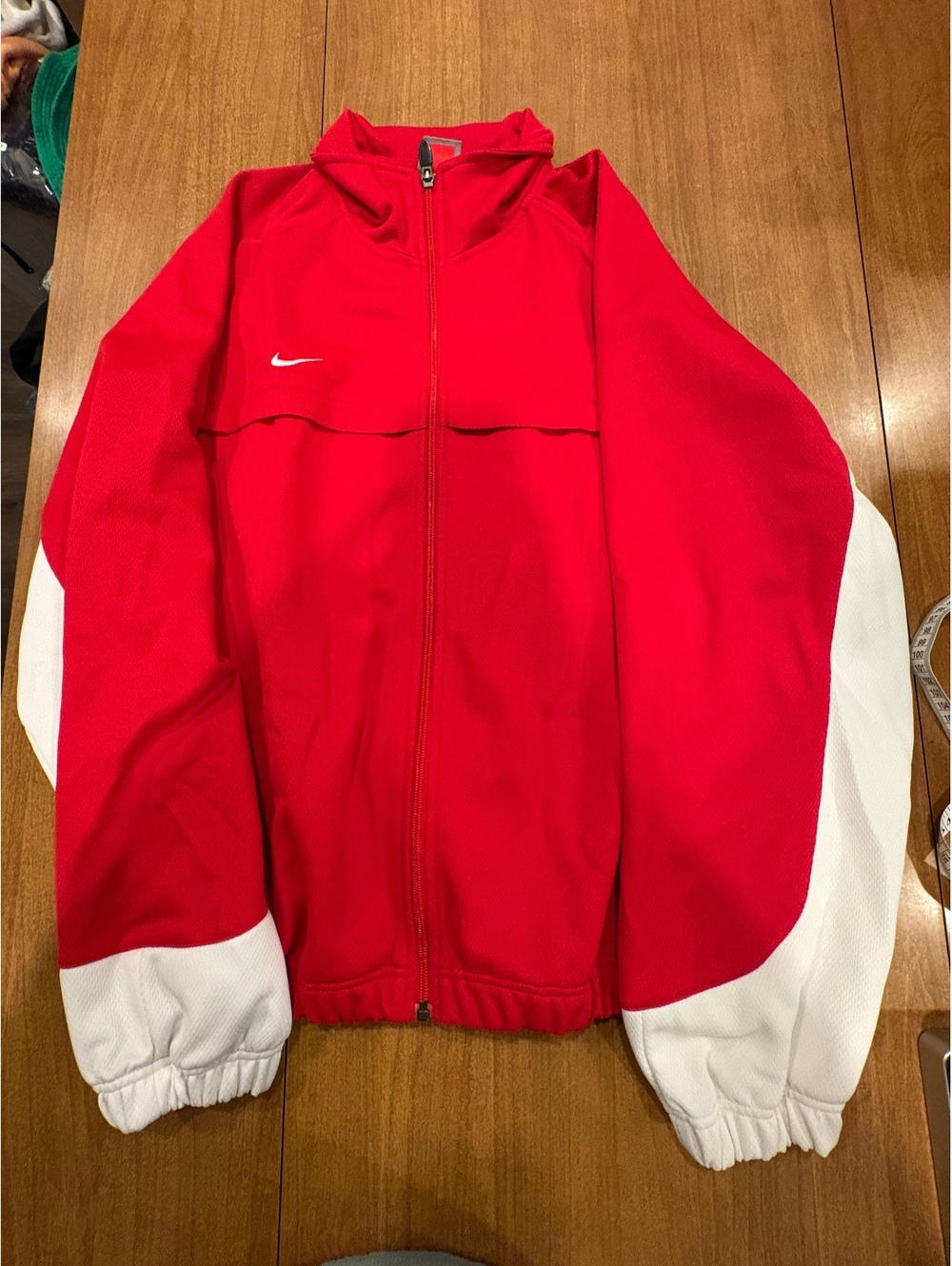 Nike Team Red and White Track Jacket Size L-61